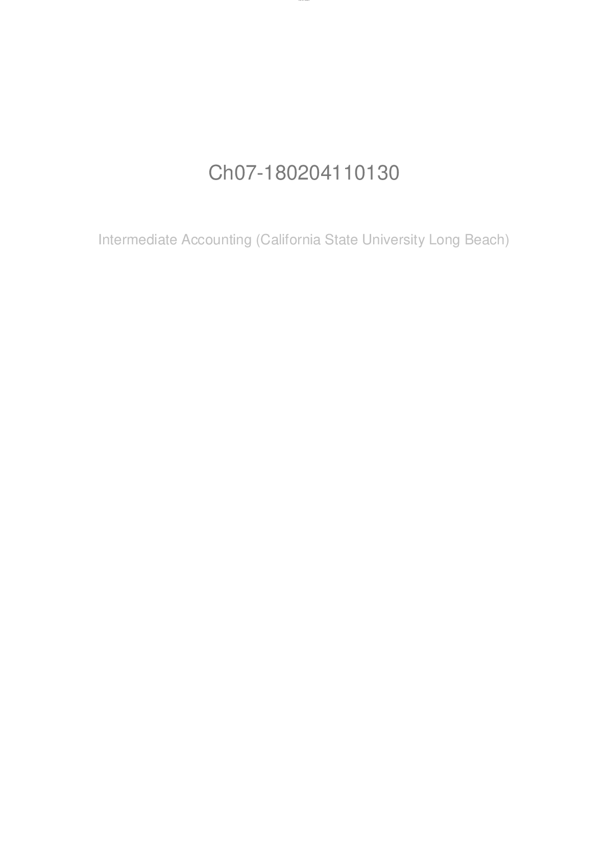 Preview image for ACCT 300B Chapter 7 Cash and Receivables Questions & Solutions